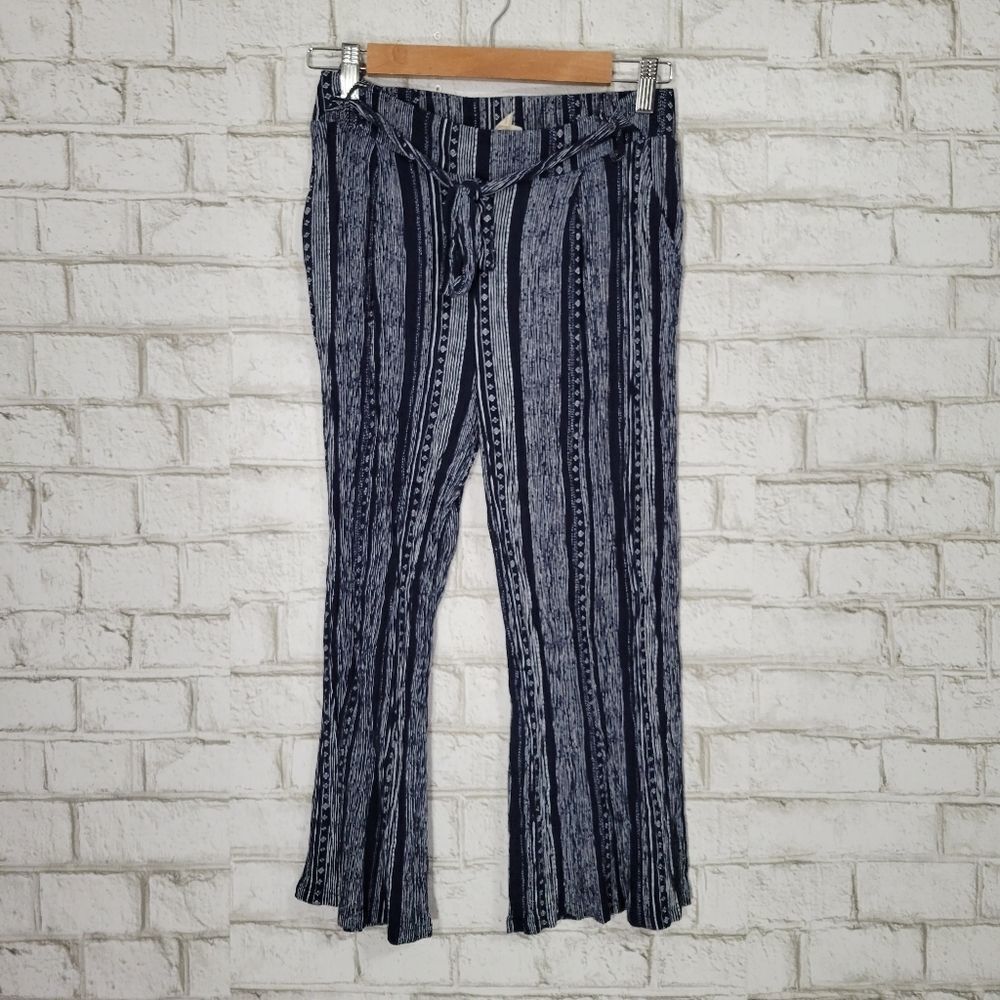 Hem & Thread comfy stripe navy bottoms